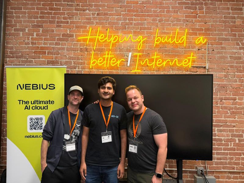 Zubair Zafar with builders at the Agent Native Builders Hackathon at Cloudflare’s San Francisco HQ